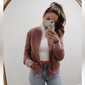 MACCS THE LABEL teddy bear bomber jacket